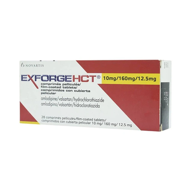 Thuốc Exforge HCT 10mg/160mg/12.5mg Novartis điều trị tăng huyết áp vô căn (4 vỉ x 7 viên)