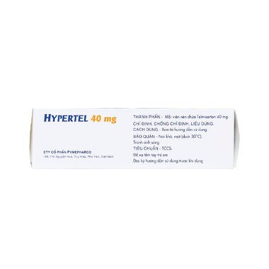 Thuốc Hypertel 40mg điều trị cao huyết áp vô căn (4 vỉ x 7 viên)