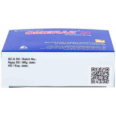 Thuốc Omeraz 20 Boston điều trị và dự phòng tái phát loét dạ dày, tá tràng (5 vỉ x 4 viên)