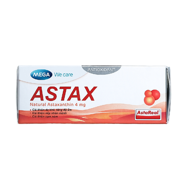 Viên nang Astax tăng cường độ ẩm da, giảm nám hộp 30 viên