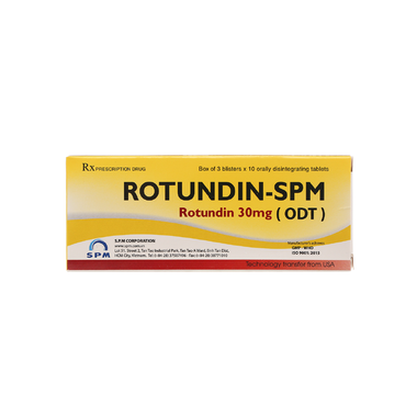 Thuốc Rotundin-SPM 30mg điều trị lo âu, căng thẳng (3 vỉ x 10 viên)
