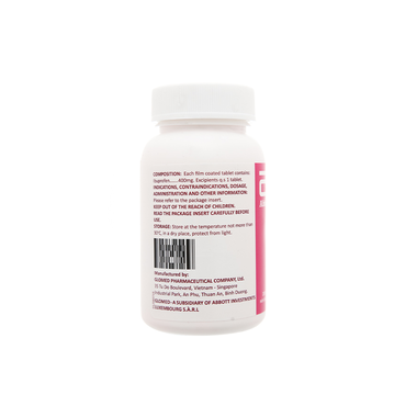 Thuốc Ibumed 400 Glomed giảm đau do cảm cúm, cảm lạnh, viêm khớp dạng thấp (10 vỉ x 10 viên)