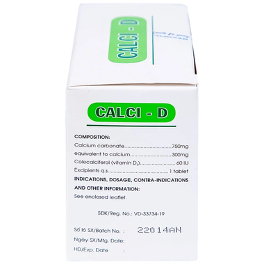 Thuốc Calci - D Mekophar bổ sung calci (Hộp 100 viên)