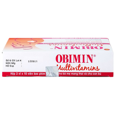 Thuốc Obimin bổ sung vitamin và khoáng chất (Hộp 100 viên)