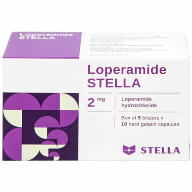 Viên nang cứng Loperamide Stella 2mg giảm tiêu chảy cấp (5 vỉ x 10 viên)