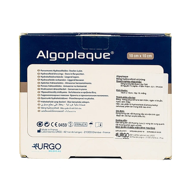 Băng dán có gạc vô trùng Algoplaque Urgo size 10cm x 10cm dùng để băng các vết thương (16 cái)