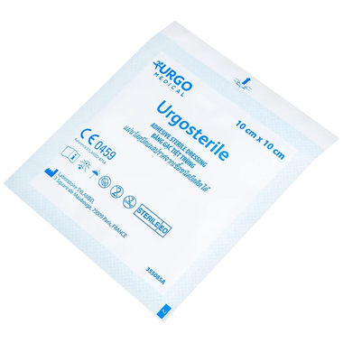 Băng gạc tiệt trùng Urgosterile 10cm x 10cm bảo vệ vết trầy xước, vết cắt, vết thương (50 miếng)