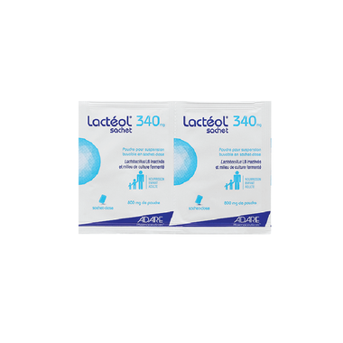 Bột pha hỗn dịch uống Lactéol 340mg điều trị tiêu chảy 10 gói
