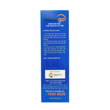 Dung dịch Nacurgo rửa, sát khuẩn vết thương (125ml)