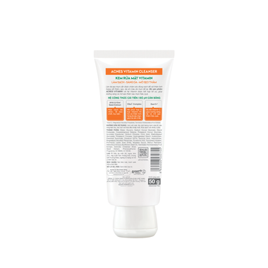 Kem rửa mặt Acnes Vitamin Cleanser Rohto phục hồi làn da sau mụn, mờ sẹo và giảm nhanh thâm mụn (100g)