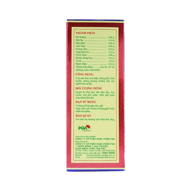 Thực phẩm bảo vệ sức khoẻ Siro PQA (Dùng cho người hen suyễn)