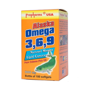 Thực phẩm bảo vệ sức khỏe Viên nang mềm Alaska Omega 3,6,9 (Pure Salmon Fish Oil)