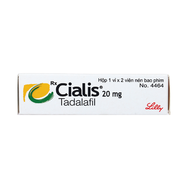 Thuốc Cialis 20mg điều trị rối loạn cương dương (1 vỉ x 2 viên)