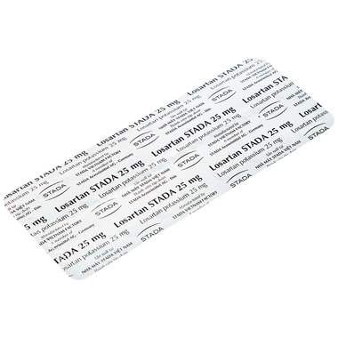 Thuốc Losartan Stada 25mg điều trị tăng huyết áp, giảm nguy cơ đột quỵ (2 vỉ x 15 viên)