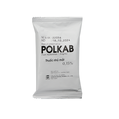 Thuốc nhỏ mắt Polkab 0.15%  điều trị và dự phòng các triệu chứng khô mắt (60 tépx0.5ml)