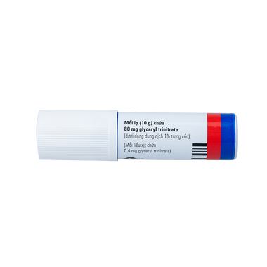 Thuốc xịt Nitromint 8mg/g dự phòng và điều trị bệnh đau thắt ngực (10g)