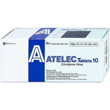 Thuốc Atelec Tablets 10 điều trị tăng huyết áp (10 vỉ x 10 viên)