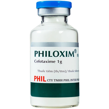 Bột pha tiêm Philoxim 1g Phil Inter Pharma điều trị nhiễm trùng do các chủng vi khuẩn (10 chai)