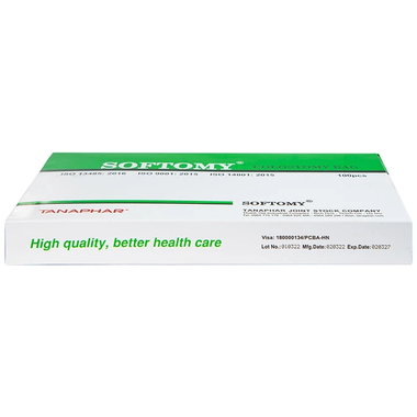 Túi hậu môn nhân tạo Softomy Tanaphar hỗ trợ cho việc bài tiết ở những người bệnh về hệ bài tiết (100 cái)