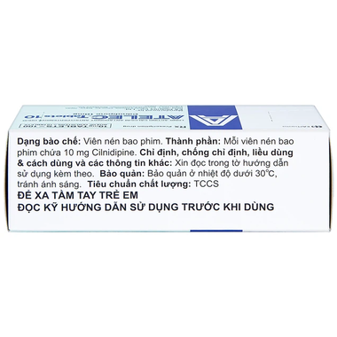 Thuốc Atelec Tablets 10 điều trị tăng huyết áp (10 vỉ x 10 viên)