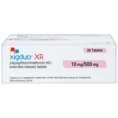 Thuốc Xigduo XR 10mg/500mg cải thiện kiểm soát đường huyết (4 vỉ x 7 viên)