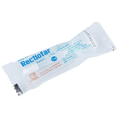 Dung dịch Rectiofar Pharmedic điều trị táo bón (50 túi x 1 ống bơm 3ml)