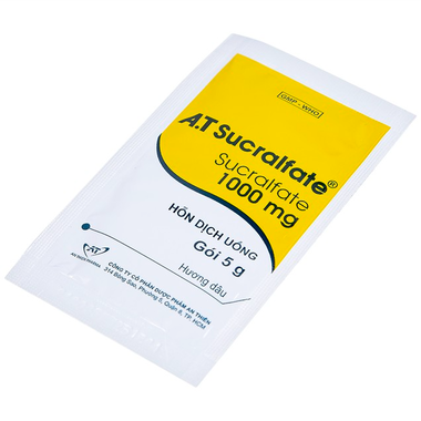 Hỗn dịch uống A.T Sucralfate 1000mg điều trị loét dạ dày tá tràng (20 gói x 5g)