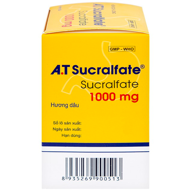 Hỗn dịch uống A.T Sucralfate 1000mg điều trị loét dạ dày tá tràng (20 gói x 5g)