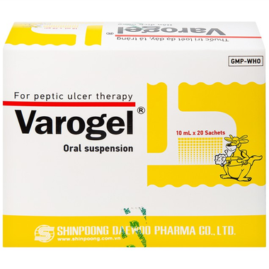 Hỗn dịch uống Varogel Shinpoong Deawoo điều trị viêm loét dạ dày, tá tràng