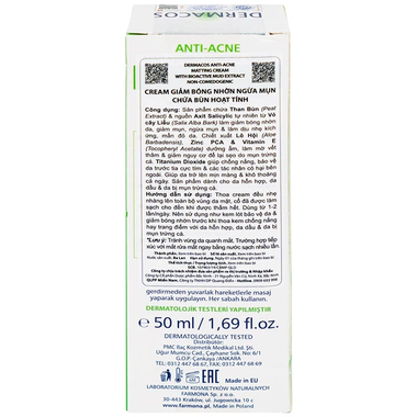 Kem Dermacos Anti-Acne Matting Cream giảm nhờn, ngăn ngừa mụn (50ml)