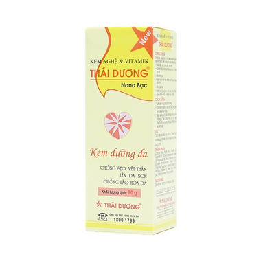 Kem nghệ và vitamin Thái Dương Nano Bạc dưỡng da, nhanh liền sẹo, mờ vết thâm, nám (20g)