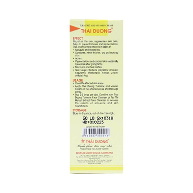 Kem nghệ và vitamin Thái Dương Nano Bạc dưỡng da, nhanh liền sẹo, mờ vết thâm, nám (20g)