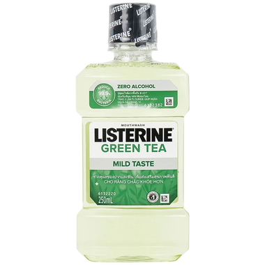 Nước súc miệng Listerine Green Tea bảo vệ răng miệng suốt 24 giờ (250ml)