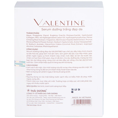 Serum dưỡng trắng đẹp da Valentine Sao Thái Dương (10ml)