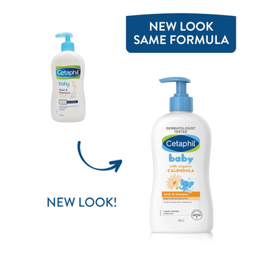 Sữa tắm gội trẻ em tinh chất hoa cúc Cetaphil Baby Wash&Shampoo Calendula (Chai 400ml)