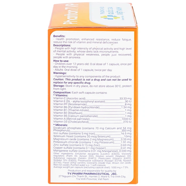 Thực phẩm bảo vệ sức khỏe : Phariton TVP (12 vỉ x 5 viên)