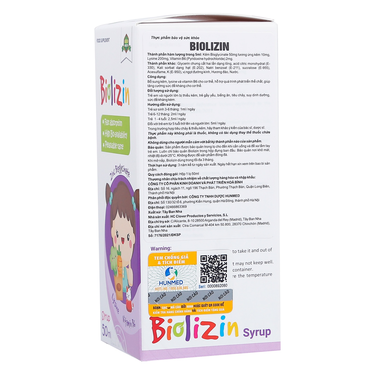 Thực phẩm bảo vệ sức khoẻ Biolizin (50ml)