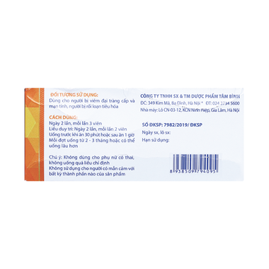 Thực phẩm bảo vệ sức khỏe Đại tràng Extra Tâm Bình (Hộp 60 viên)