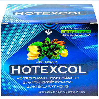 Thực phẩm bảo vệ sức khỏe VIÊN NGẬM HOTEXCOL (Hộp 10 vỉ)