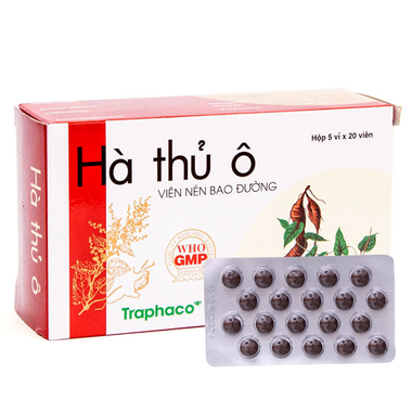 Thuốc Hà Thủ Ô Traphaco điều trị đau lưng, mỏi gối, di mộng tinh (5 vỉ x 10 viên)