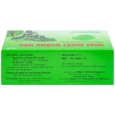 Thuốc Hoạt Huyết Dưỡng Não bao đường Traphaco hỗ trợ điều trị suy giảm trí nhớ