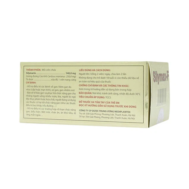 Thuốc Silymax F 140mg trị viêm gan, suy gan, gan nhiễm mỡ (60 viên)