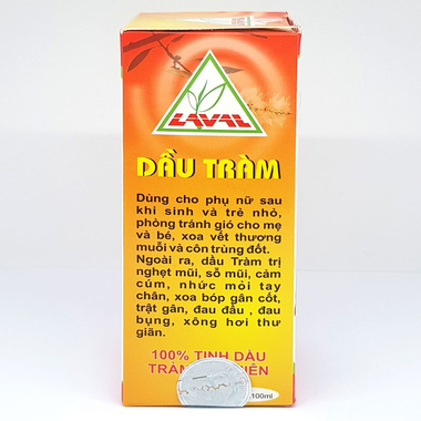 Tinh dầu tràm dành cho mẹ và bé Dầu Tràm Lava Phòng ngừa cảm mạo, trúng gió (100ml)