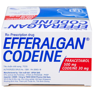 Viên sủi Efferalgan Codeine giảm đau cấp tính mức độ trung bình (10 vỉ x 4 viên) 
Viên sủi Efferalgan Codeine giảm đau cấp tính mức độ trung bình (10 vỉ x 4 viên)