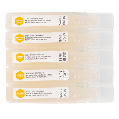 Dung dịch vệ sinh tai, mũi, họng Livespo Navax 5ml giảm sổ mũi, viêm tai, viêm xoang (5 ống x 5ml)