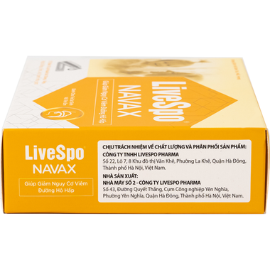 Dung dịch vệ sinh tai, mũi, họng Livespo Navax 5ml giảm sổ mũi, viêm tai, viêm xoang (5 ống x 5ml)