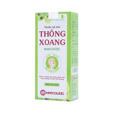 Thuốc xịt mũi Thông Xoang Nam Dược điều trị nghẹt mũi, chảy nước mũi (Chai 15ml)