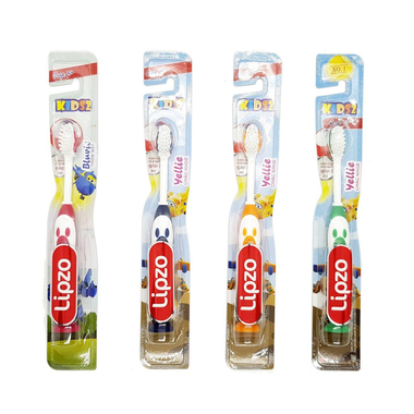 Bàn chải đánh răng Lipzo Kids2 dùng làm sạch răng và khoang miệng cho trẻ em từ 5 tuổi (1 cây)