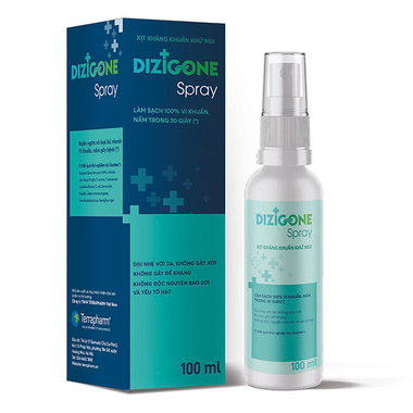 Dung dịch kháng khuẩn Dizigone Spray làm sạch vi khuẩn trên cơ thể trong 30 giây (100ml)