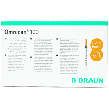 Kim tiêm tiểu đường B.Braun Omnican 1ml/100 I.U màu cam